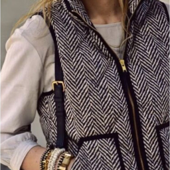J Crew Herringbone Excursion Quilted Vest - XXS - Picture 2 of 7